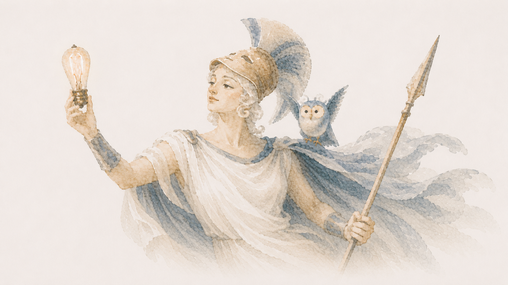 Ilustración de la diosa ATENEA